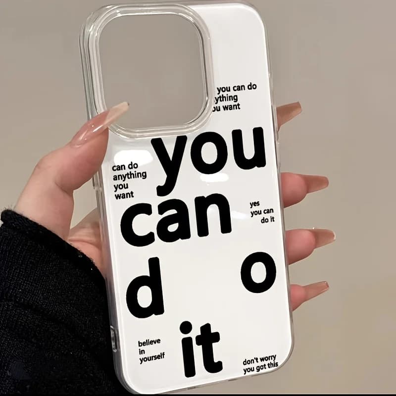 Ins Be Strong You Can Do It Phone Case For iPhone 18 Pro Max 16 15 Cases For iPhone 17 Pro Max 13 12 14 Pro Max 11 Slim Cover