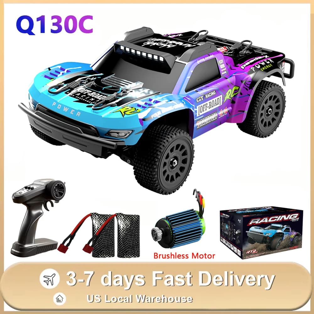 75 km/h RC Auto Q130C Aggiornato Brushless Veicolo di Controllo Remoto 4WD Fuoristrada Ad Alta Velocità Arrampicata Crawler Modello Giocattoli per Adulti