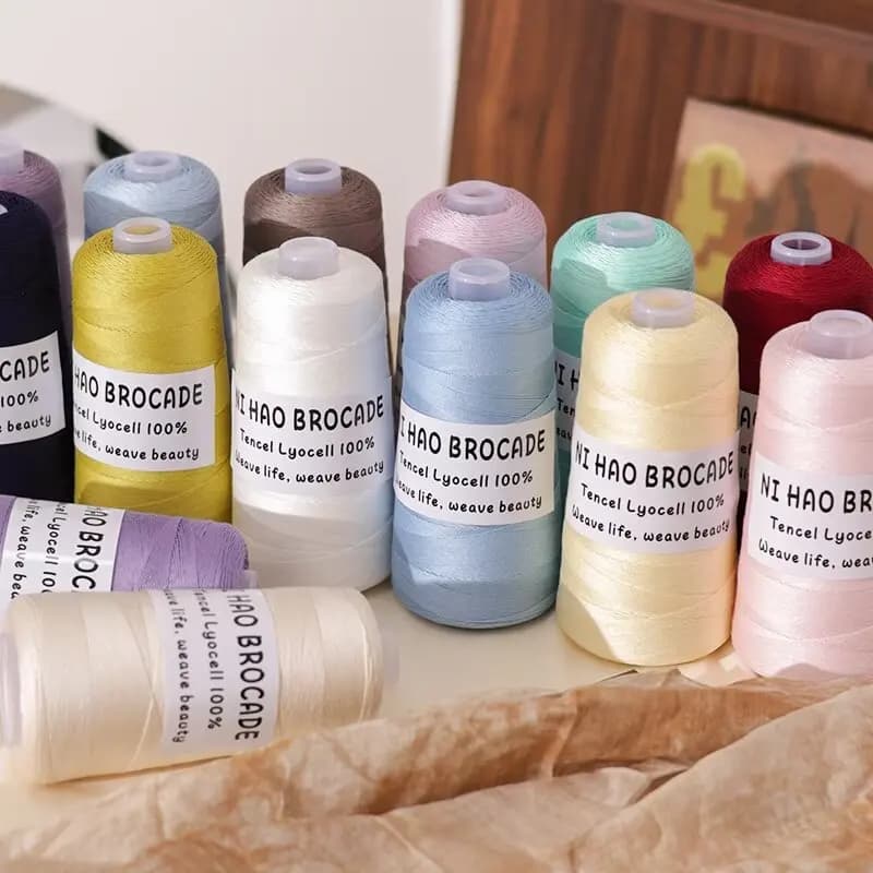 Filo di pizzo di seta Lyocell da 300 g, filato di cotone tencel puro per bambini, maglione lavorato a maglia all'uncinetto a mano, cappello, sciarpa, filo sano setoso lucido