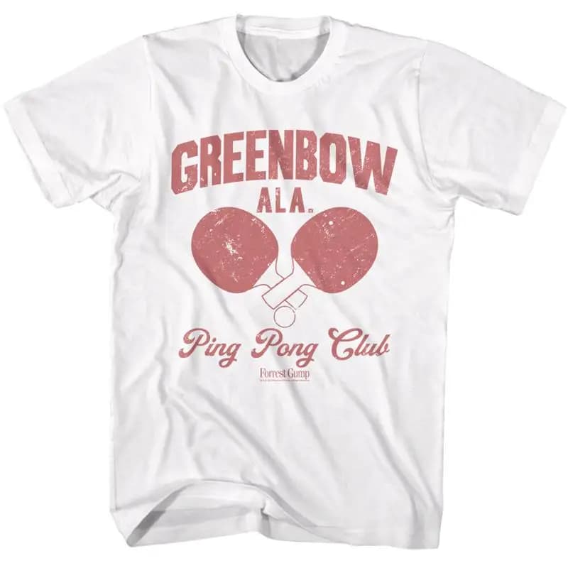 Maglietta da uomo con logo Forest Gump Movie Greenbow Ala Ping Pong Club