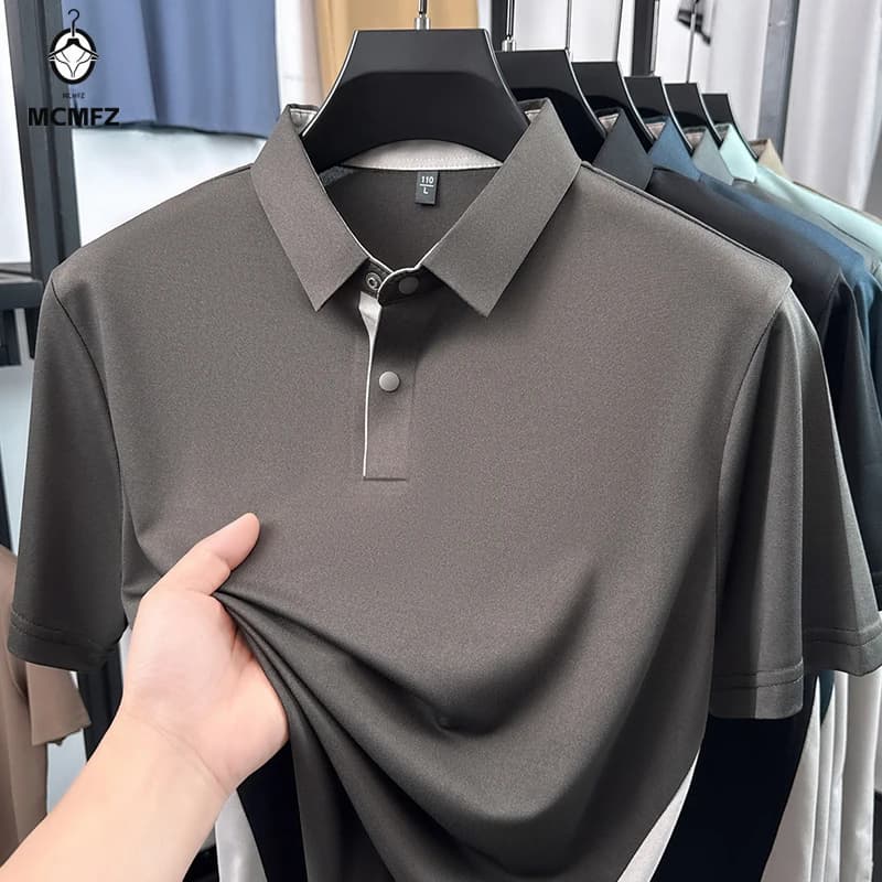 Polo da Uomo Estive Casual a Maniche Corte, Magliette da Golf Traspiranti e Assorbenti per Lavoro, Ufficio e Sport all'Aperto