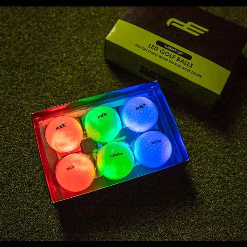 Palline da golf a LED Pallina da pratica da golf luminosa notturna 6 pezzi/confezione