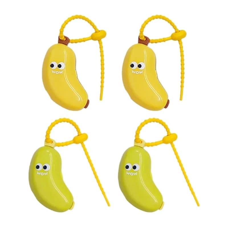 Custodia per spazzolino da denti a banana da 2 pezzi con portaspazzolino in plastica dal design facile da trasportare per in