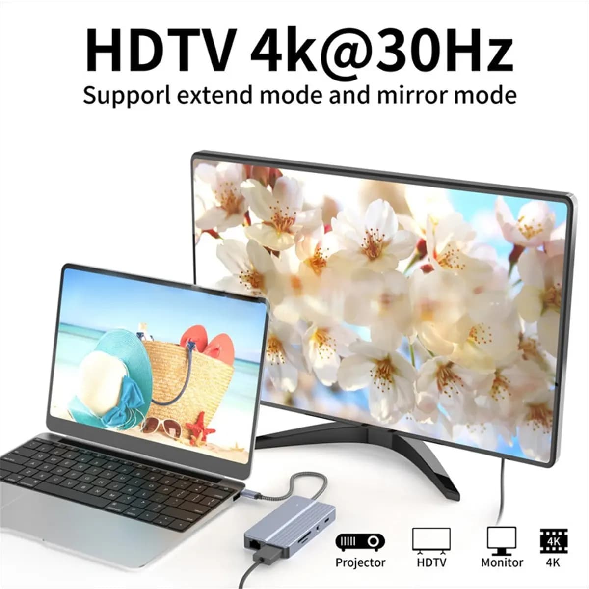 【ACQUISTA AGORA】 Docking station 10 in 1 per telefono cellulare, laptop, console di gioco a vapore, convertitore ad alta definizione Hdtv4k
