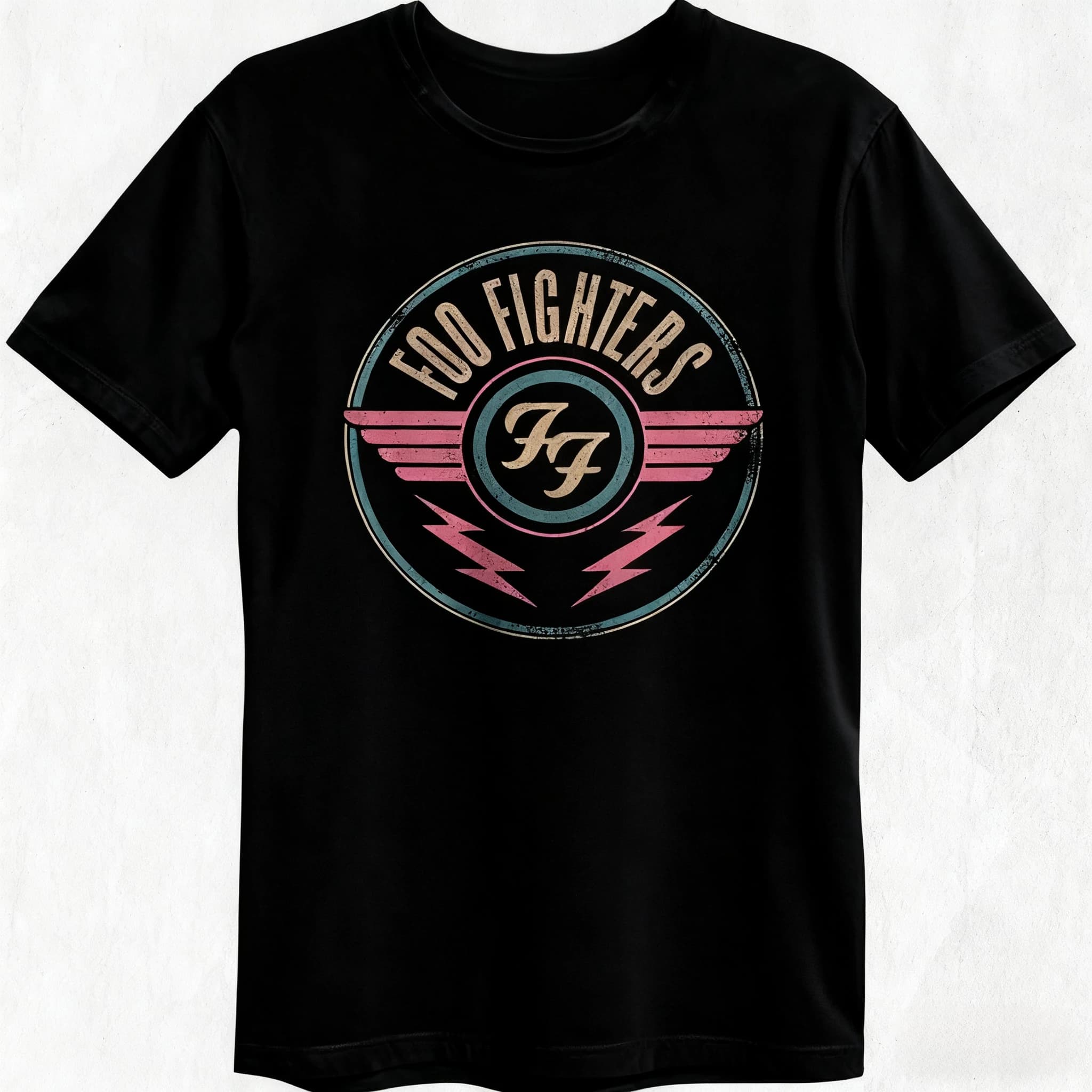Short Sleeved T-shirt Foo Fighters, crew neck, breathable, street style Y2K Harajuku, strong sizes, casual fashion top