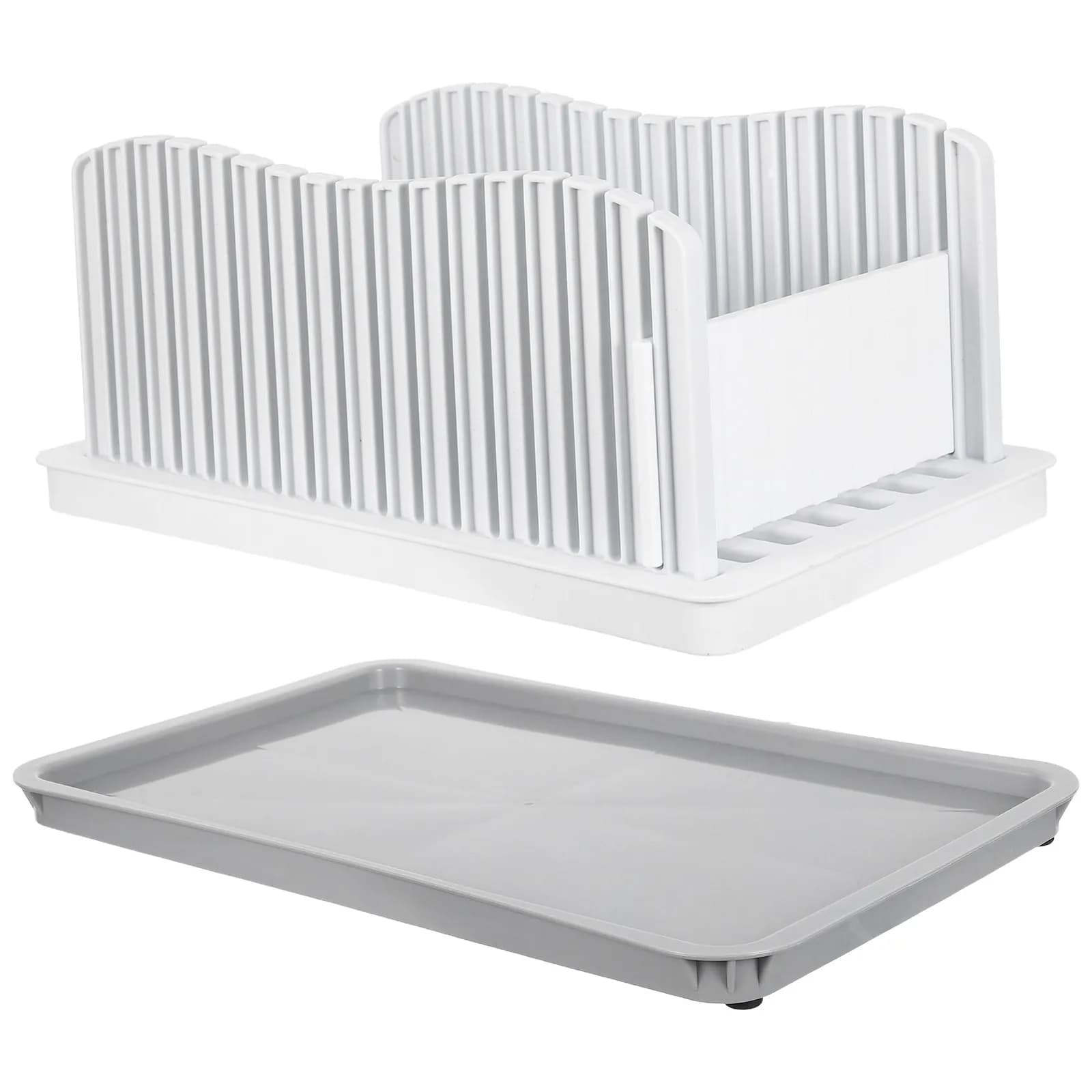 Adjustable Bread Cutter with Removable Cutting Board Plastic Toast Slicing Tool Space-Saving Non-Slip Design for Homemade Bread