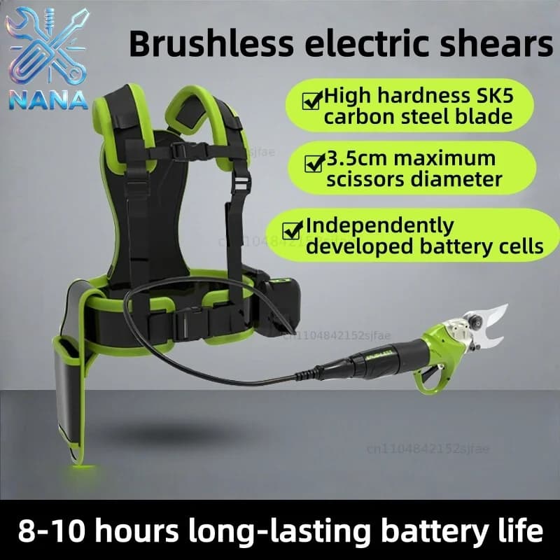 Electric Pruning Shear Brushless Motor 40V Home Garden 3.5mm Scissors Professional Cordless Lopper Original Bare Tool