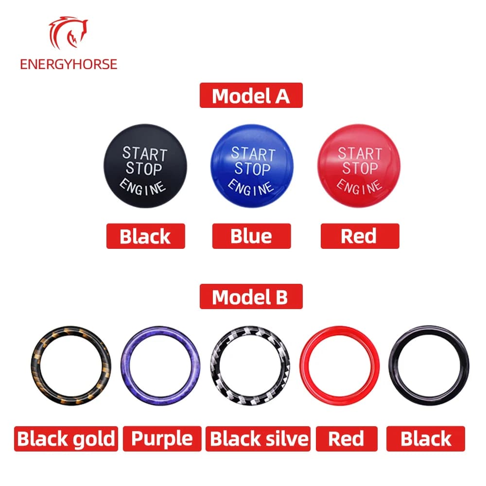 61636966714 Replacement For BMW 1 3 5 X1 X3 X5 X6 Z4 E87 E90 E89 E60 E83 E84 E70 Car Start Stop Engine Switch Button Ring Frame