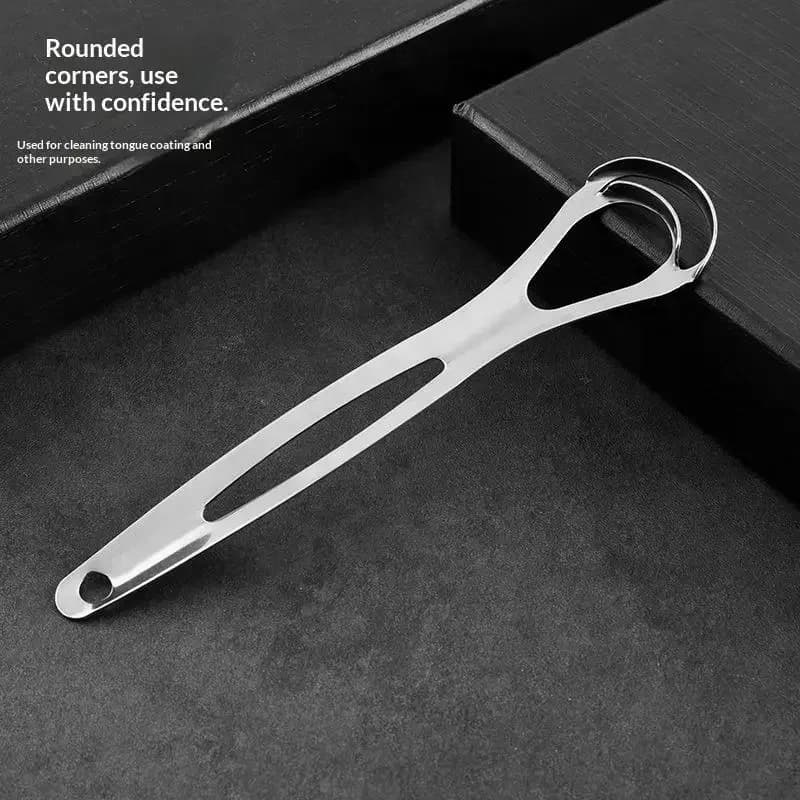 Stainless Steel Tongue Scraper Cleaner Scrapers Brush Tool Mouth Scraping Cleaning Adults Breath Tounge Oral Hygiene Care Tools