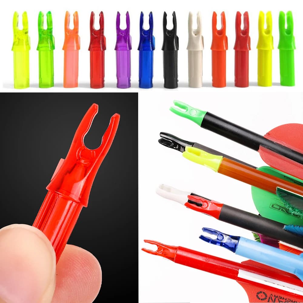 60 pz Freccia Nocks Inserto ID6.2mm Freccia Albero Code Punte di Plastica Tiro Con Arco Da Caccia Arco di Carbonio Freccia Albero Accessorio FAI DA TE
