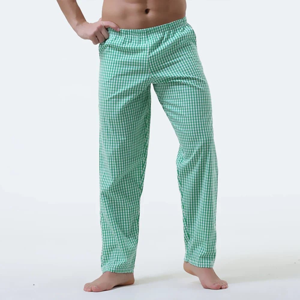 Pantaloni da casa personalizzati in puro cotone da uomo, sottili a righe, per l'estate, stile giapponese, a vita media, in cotone ampio e traspirante