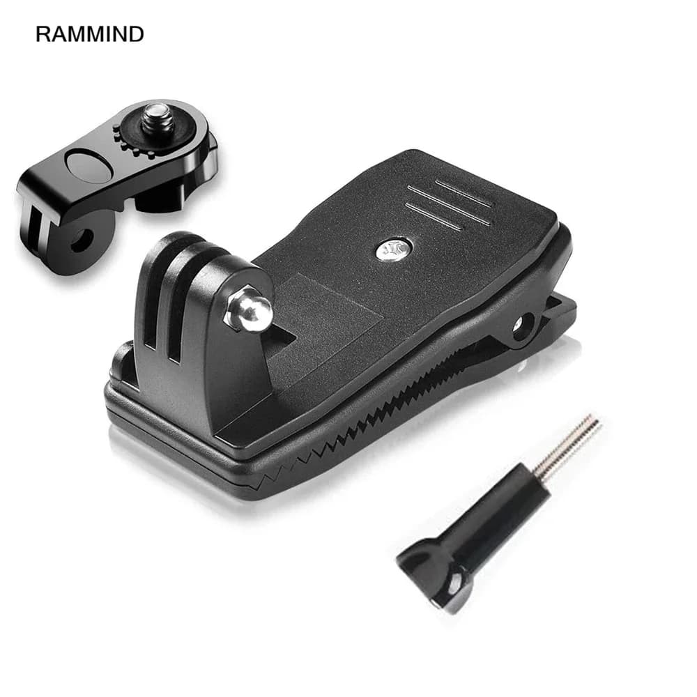 Antiscivolo 360 ° Supporto a clip rapida per zaino con attacco a morsetto per action cam sportive GoPro DJI OSMO, ideale per viaggi e vlogging