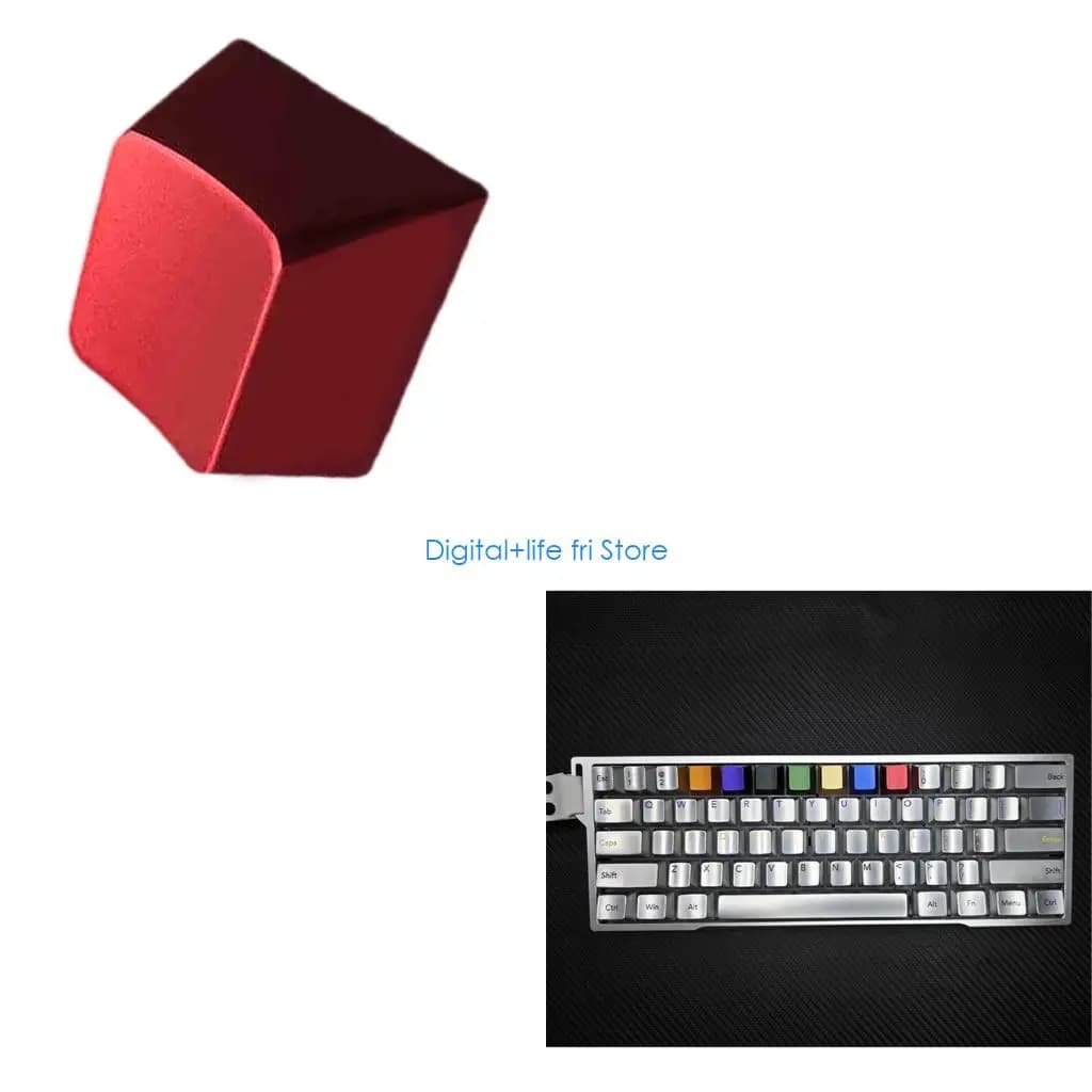 E06D Ergonomic Aluminum ESC Keycap for Mechanical Keyboards, Color Not Fading