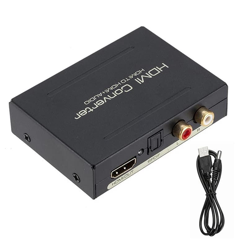 Estrattore audio compatibile HDMI Convertitore estrattore stereo da 5,1 canali 2.0 canali Ottico TOSLINK SPDIF + Adattatore splitter audio L/R