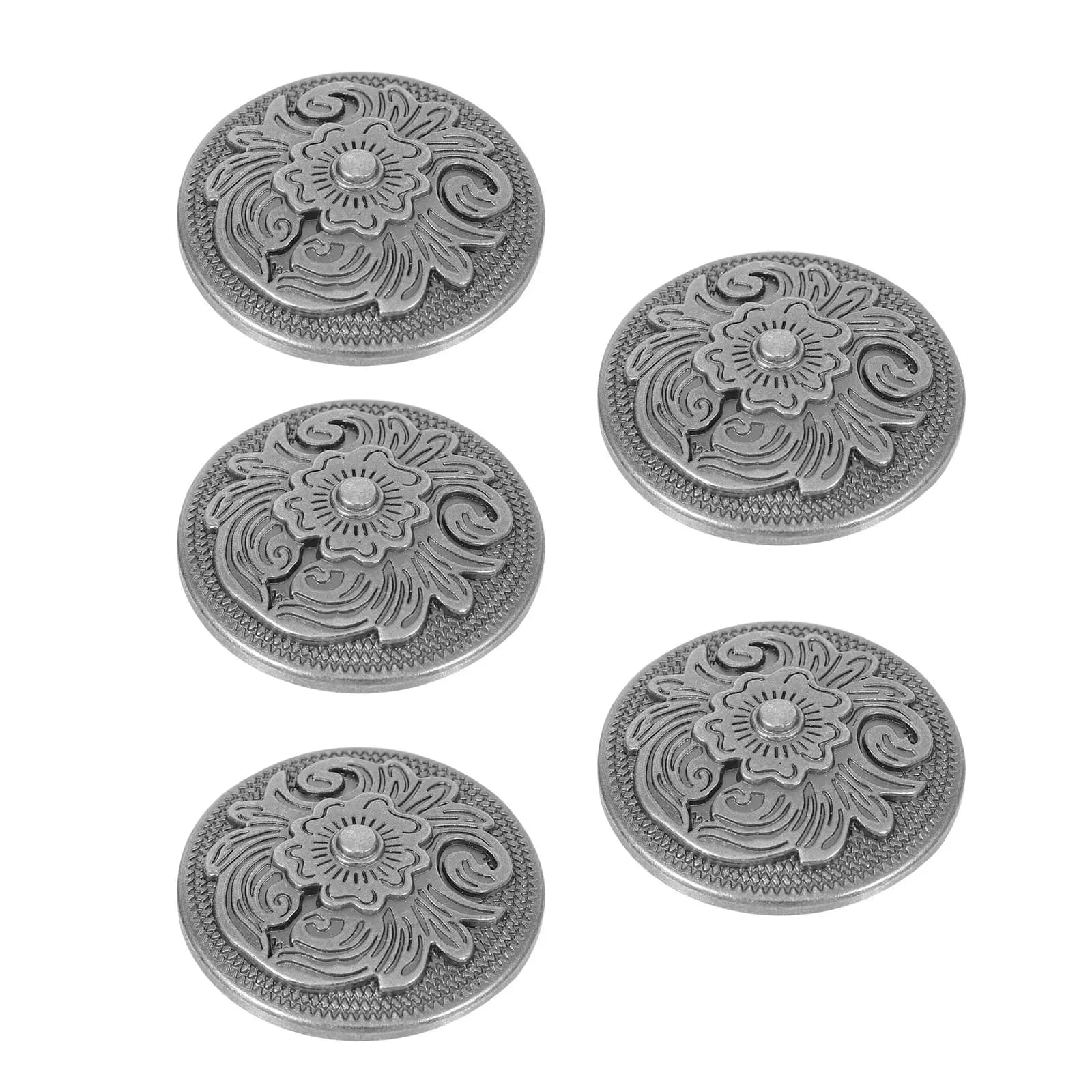 5 Pezzi Bottoni a Pressione in Lega Premium per Borse, Portafogli, Cappelli, Abbigliamento, Zaini, Scarpe, Cinture - Decorativi in Metallo