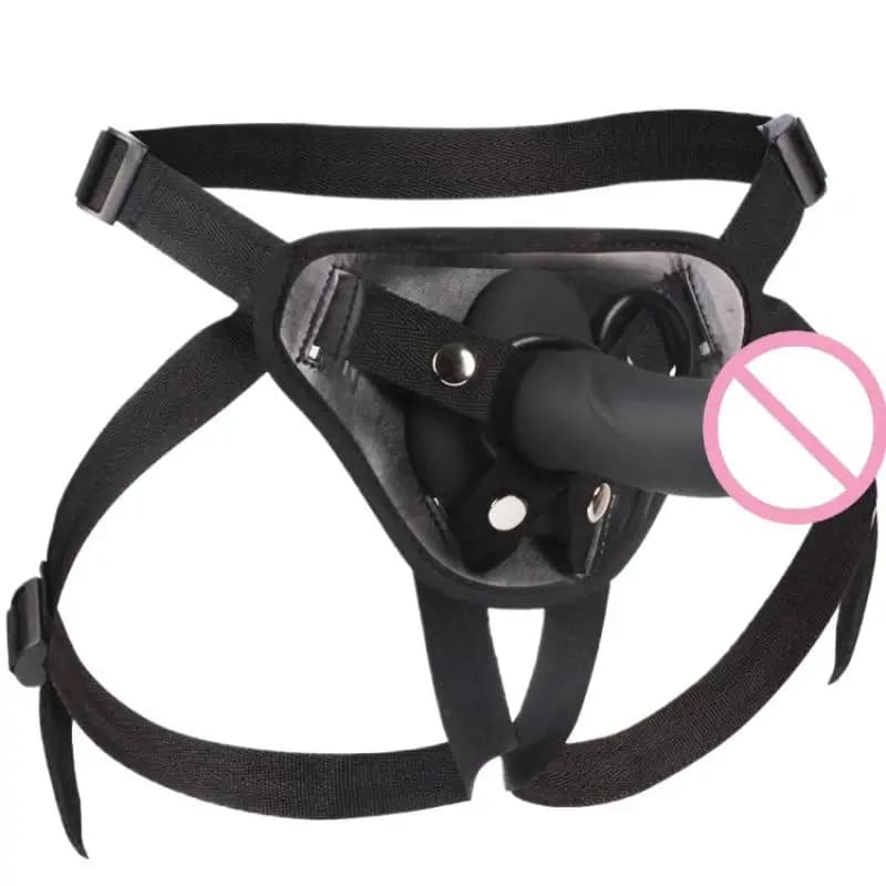 Imbracatura lesbica con cinturino Mutandine vibranti Giocattolo adulto del sesso per le donne Didlo Sex Bondage Dildo Cintura per pene Vibratore