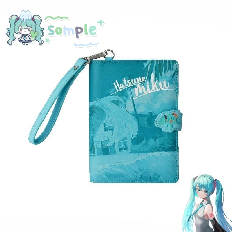 Merchandise Anime Hatsune Miku, Cartella Portaoggetti Multifunzionale Carina, Portacarte Kawaii 2D, Portamonete, Portapassaporto, Regalo