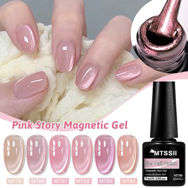 Nail Polish Magnetic Gel Pink Story Cat Semi-permanent UV Gel Polish Color Pink Soak Off Nail Supplies Manicure DIY