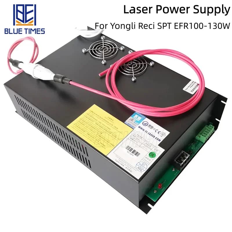Alimentatore laser CO2 Bluetimes 90/100/130W per tubi laser Reci W2 T2 EFR Yongli SPTCO2 per macchine da taglio e incisione con display