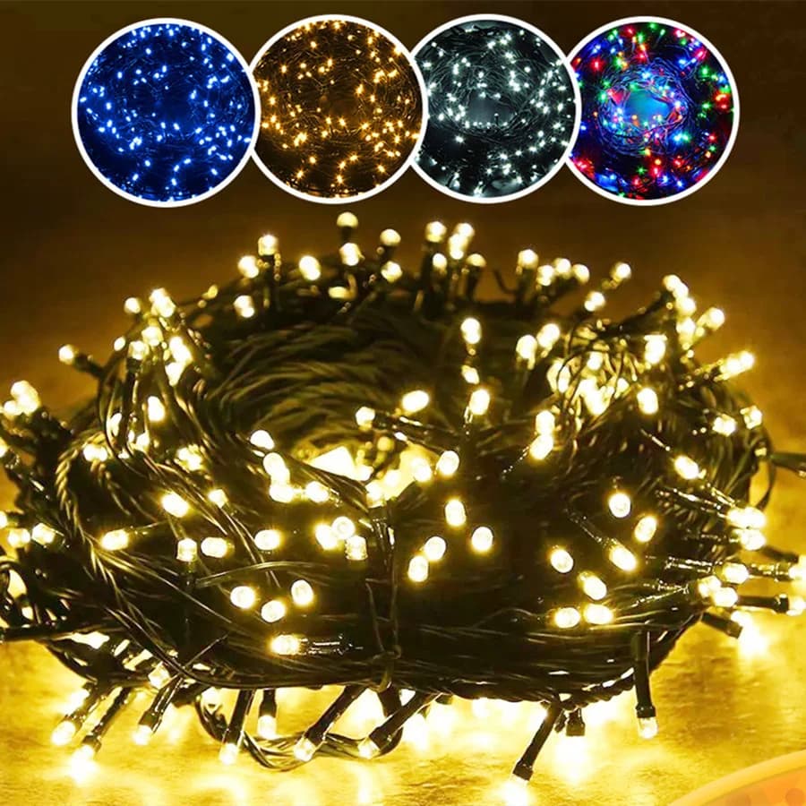 All'aperto 8 modalità 50M 500 LED natale fata stringa luci per la festa di nozze ghirlanda albero di natale decorazione del giardino di illuminazione di vacanza