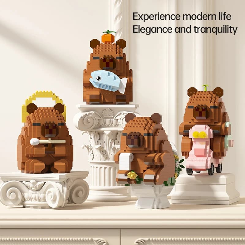 NUOVO Set di Micro Blocchi da Costruzione con Adorabili Animali Cartoon, Puzzle DIY, Decorazione da Scrivania, Mattoncini Educativi, Regalo per Bambini