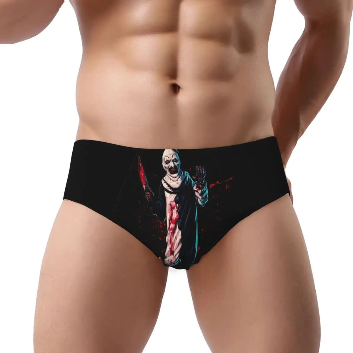 Custom Terrifiers Halloween Horror Movie Men's Briefs Panties Men Stretch Underwear Underpants