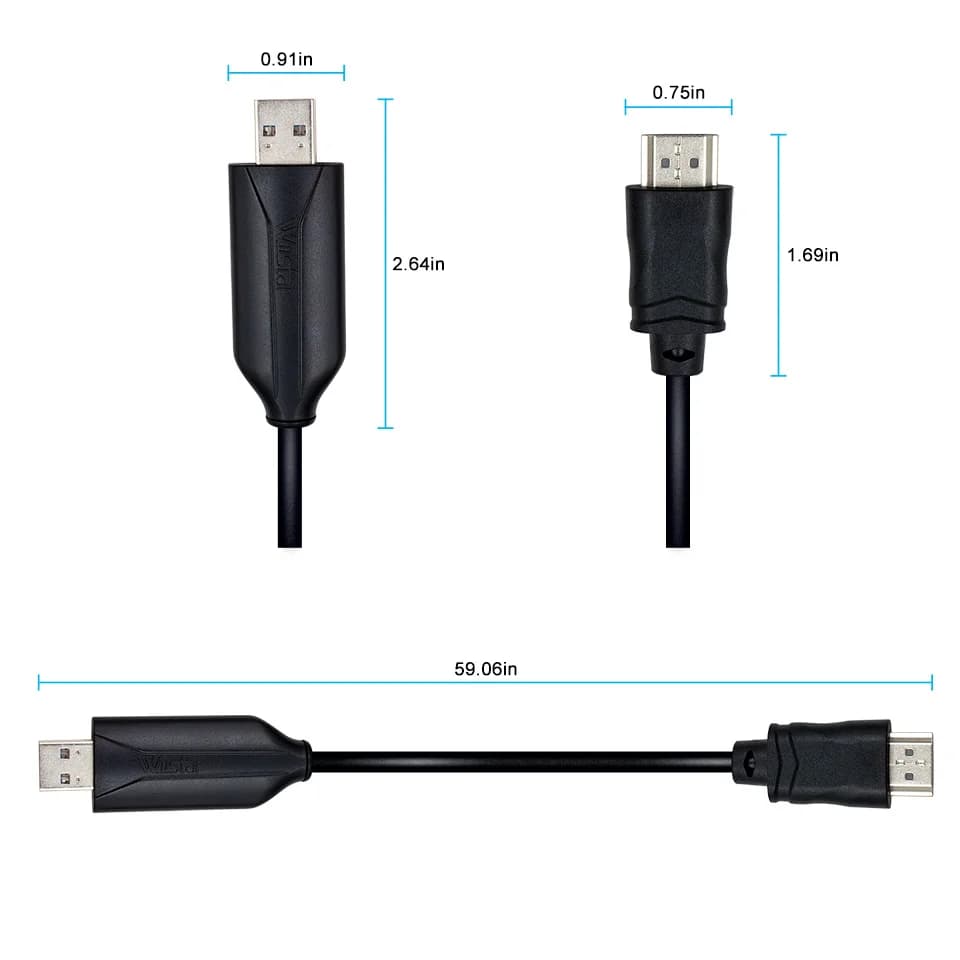 USB-HD external audio adapter 1.5 M USB 3.0 compatible converter to HDMI 1080P for laptop PC with chips