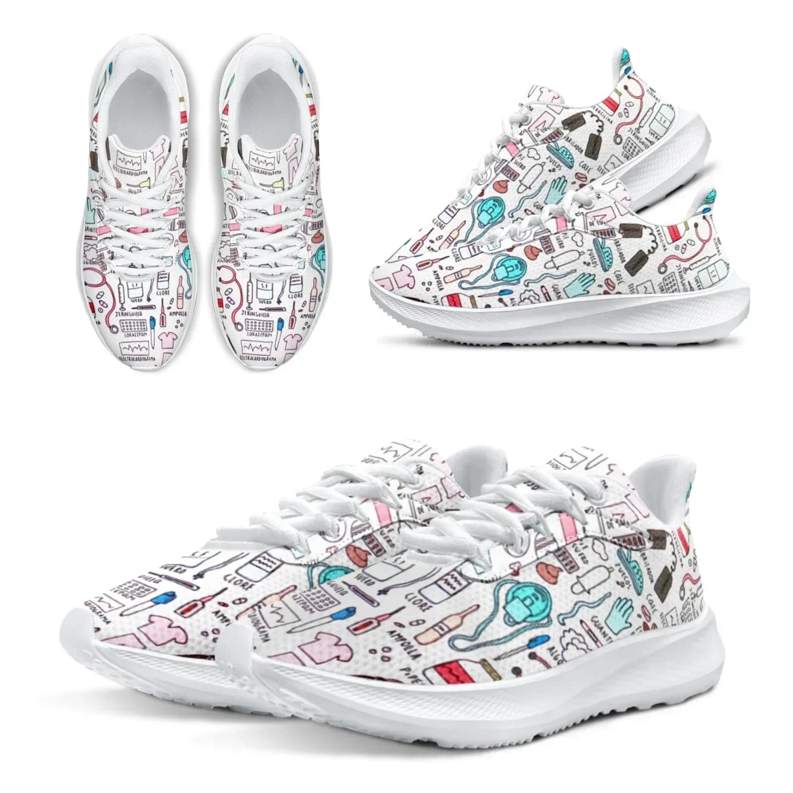 Scarpe da Corsa Mediche Comode e Traspiranti per Uomo e Donna, Scarpe da Fitness Indoor, Scarpe Casual per Infermieri, Zapatos Mujer