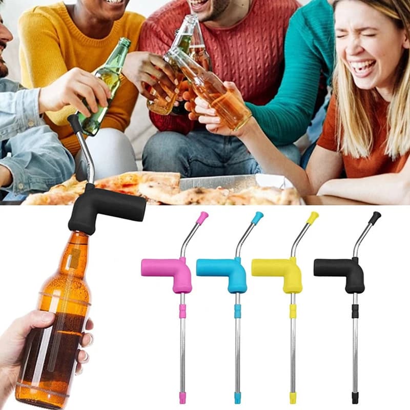 Nuovo 2026 Dispenser per Birra con Doppio Snorkel, Bong per Birra, Imbuto per Consumo Rapido, Accessori da Bar per Feste e Festival