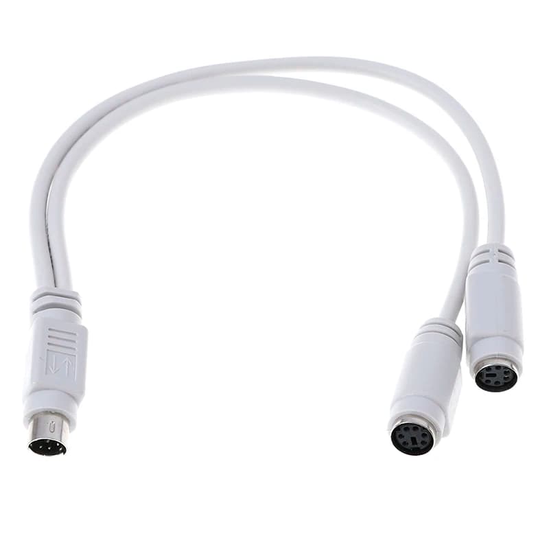 Ps2 cavo adattatore Splitter da 1 a 2 tastiera Mouse cavo originale cavo adattatore Ps2 lettore di schede Ic Scanner Laser