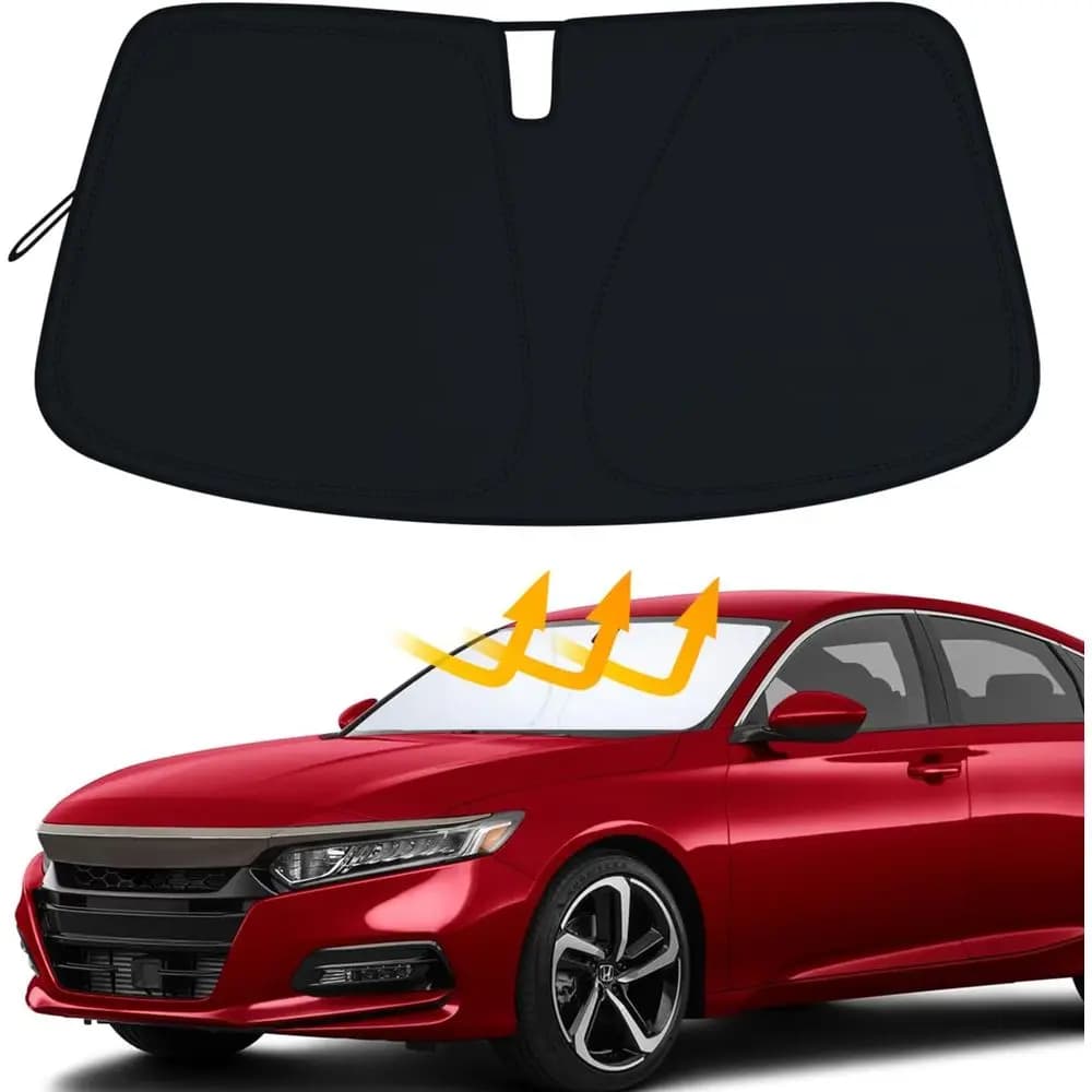 Car Windshield Sun Shade for 2018-2022 Accord Front Window Sun Visor Reflector 310T Thickened Blocks UV Rays, Reusable Sunshade
