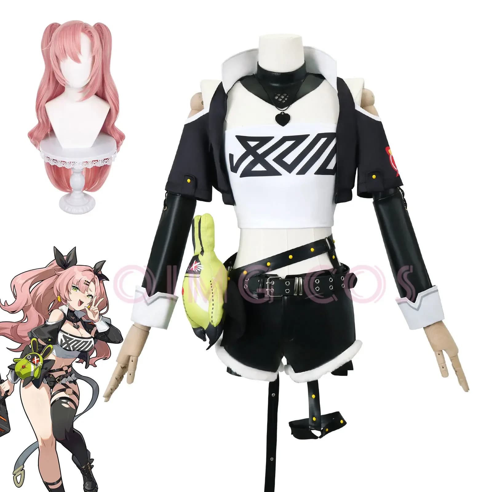 Costume da Cosplay Nicole Demara Zenless Zone Zero, Uniforme con Parrucca, Costume Anime per Halloween, Festa in Maschera, Gioco per Donne