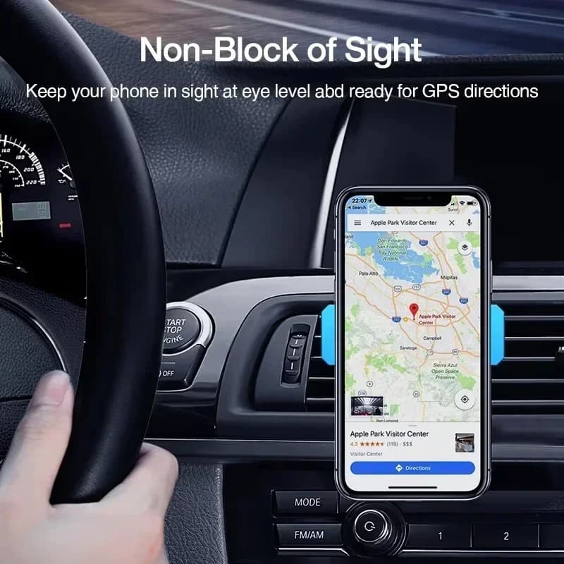 Supporto per clip da auto per presa d'aria 360 ° Supporto per telefono da auto con rotazione per iPhone Samsung Xiaomi, supporto universale per smartphone con navigazione GPS