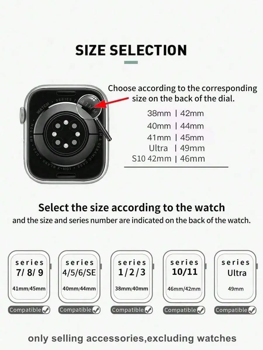 1pc Women's Fashion Charm Bracelet Metal Band, Compatible With Apple Watch 38mm 40mm 41mm 42mm 44mm 45mm 46mm 49mm, Fashion