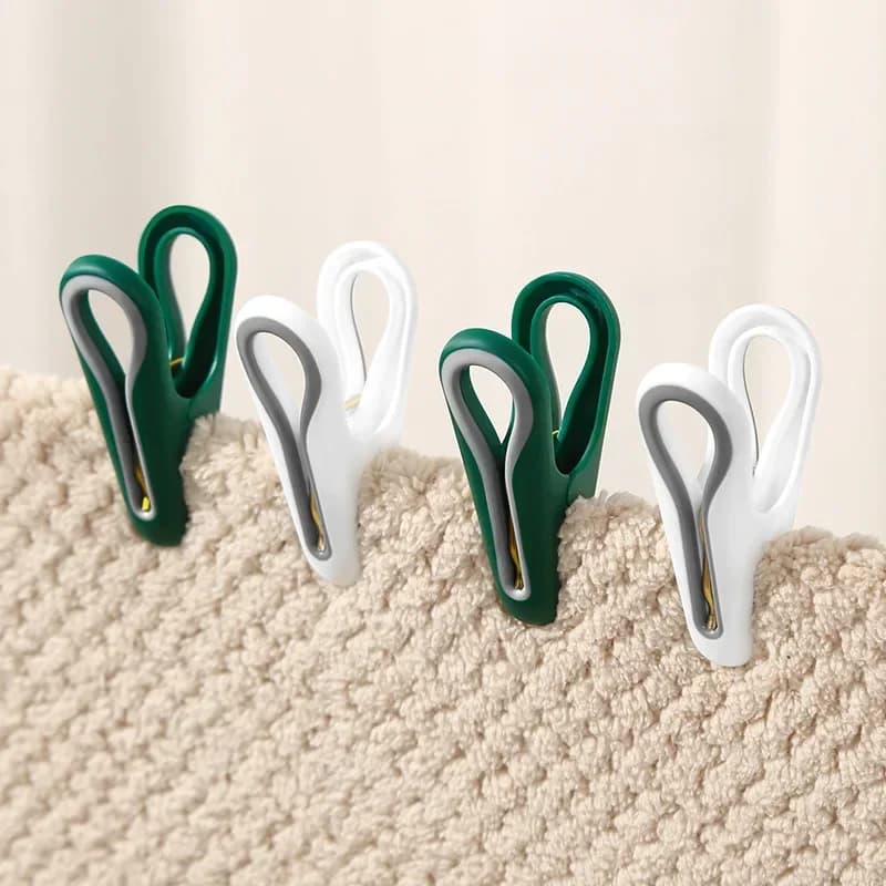 12 pieces Set Mollette for clothes with storage basket Mollette for hanging plastic linen Clips for home food Socks for underwear