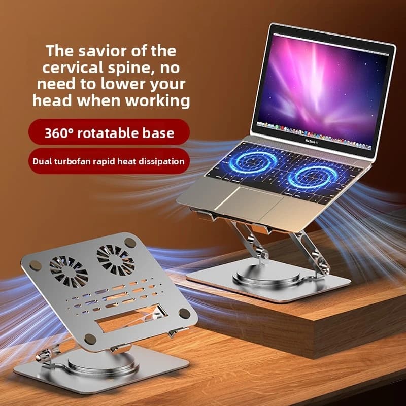 360° Rotatable Height Adjustable Laptop Stand Hollow Cooling Desktop Notebook Riser Bracket External Accessories