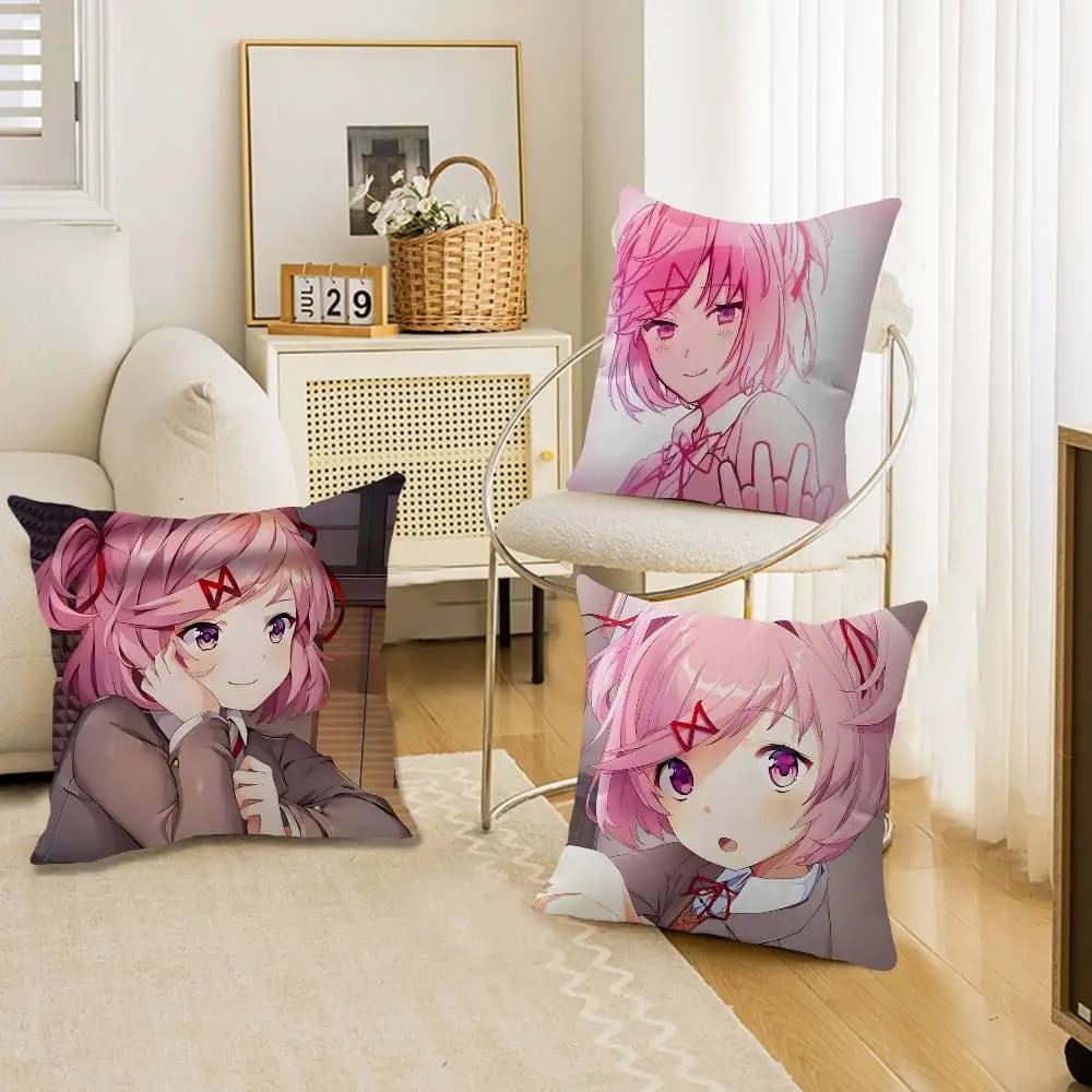 Natsuki Doki Doki Pillow Gift Home Office Decoration Bedroom Sofa Car Cushion Cover case 45x45