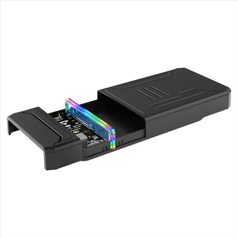 A13E-2.5/3.5 pollici HDD M.2 NVME SSD Custodia per doppio disco Custodia per disco rigido USB 3.0 portatile Scatola per disco rigido esterno