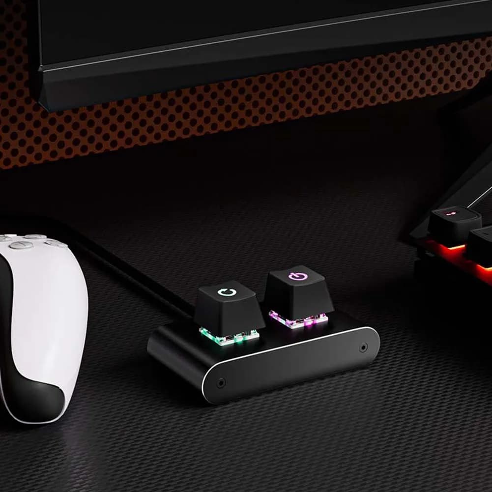 Pulsante di Accensione/Spegnimento con LED Colorati, Interruttore di Alimentazione Esterno per Computer con LED HDD per Casa e Ufficio