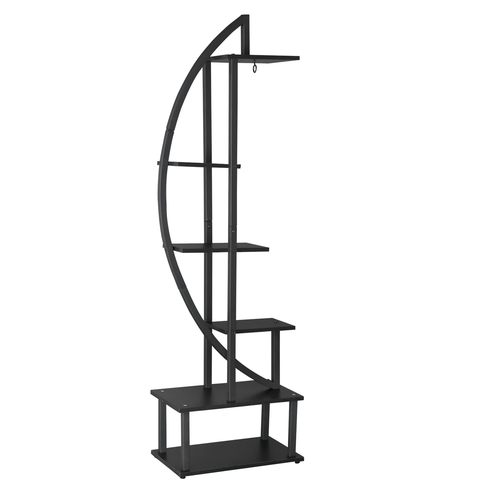 Support for Mezzaluna Plans in Iron Wood, 6 Plans, Ideal for Garden, Balcony, Patio, Meadow, Domestic Decoration, Vase Door
