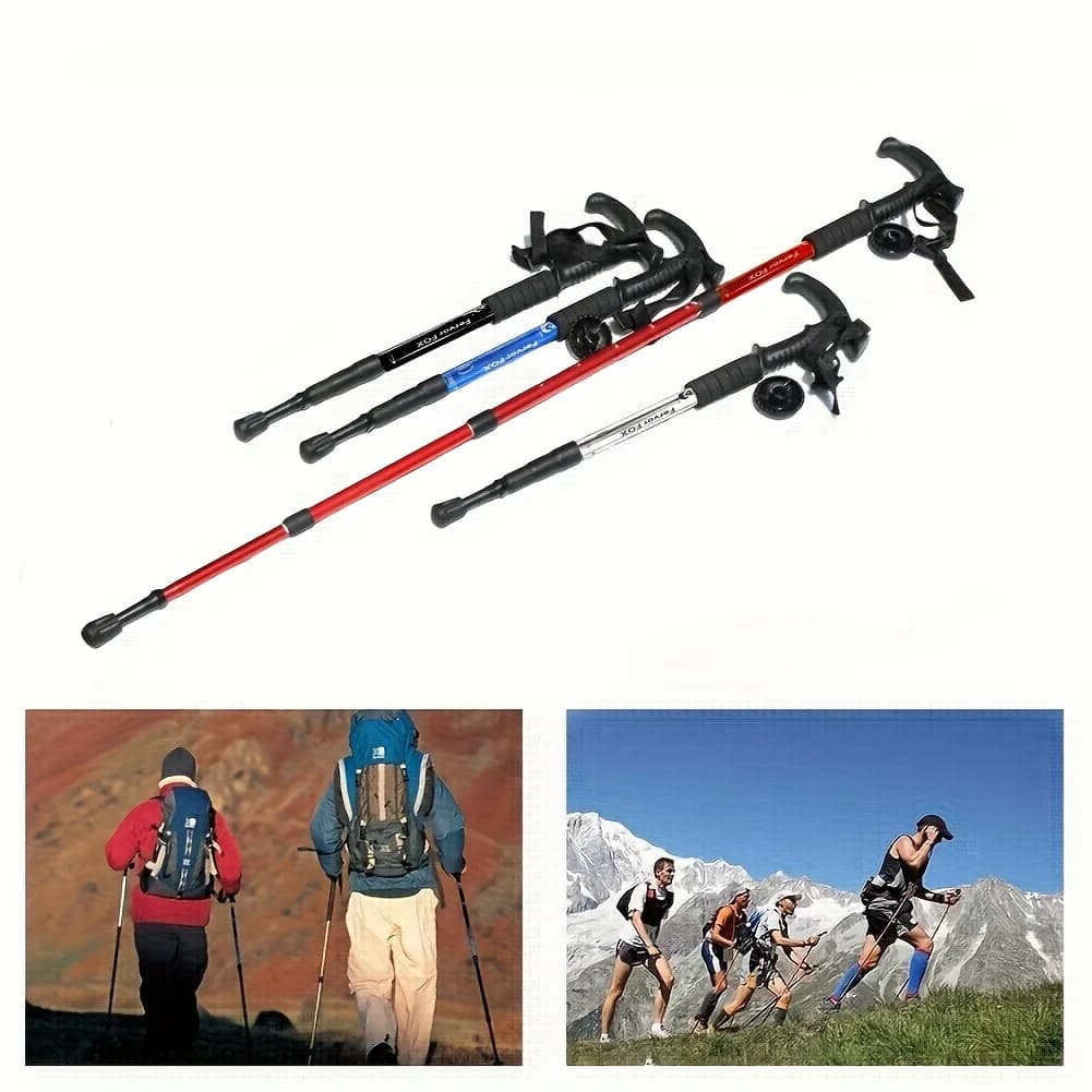Trekking stick section 4 with curved handle