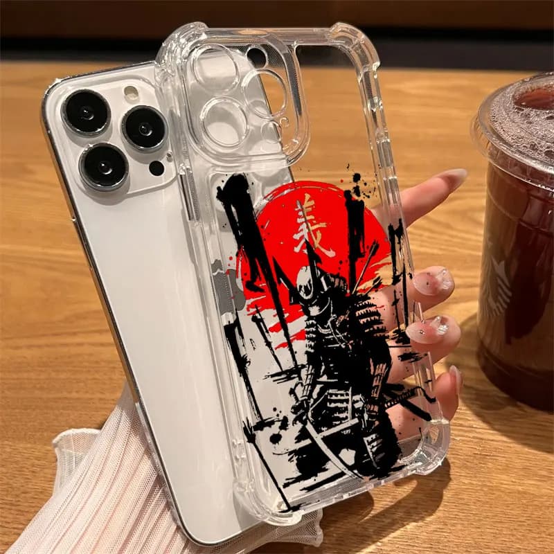 Japanese Samurai Red Sun Case For Xiaomi 17T Pro 5G 15T 12T 15 F7 Ultra POCO F7 M7 X3 X4 X5 X7 X8 Pro Max Soft Clear Phone Cover