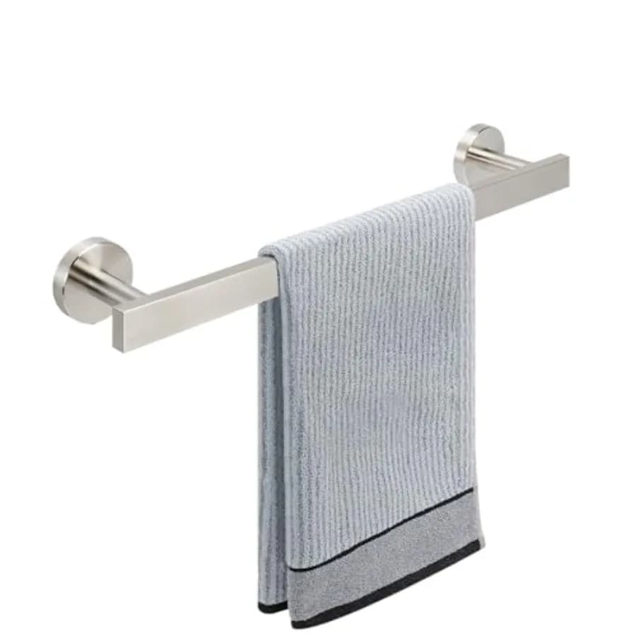 16 Inch Bath Towel Bar 13" Usable Length,SUS304 Stainless Steel Towel Rack Holder Wall Mounted, Modern Shower Rod for Compact B