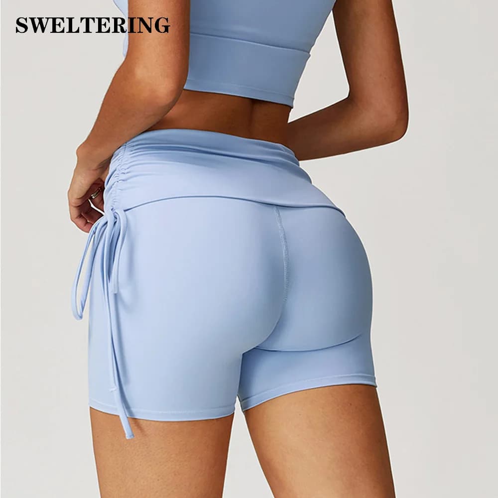 Women's sports shorts for cycling, jogging, fitness, high waist, push-up, gym leggings, women's yoga clothing