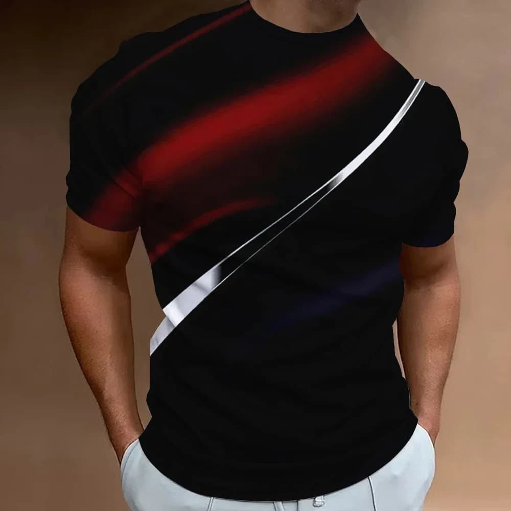 3D Printed Men's T-shirt, Fashionable Men's T-shirt, Short Sleeved T-shirt by designer streetwear, casual sportswear everyday