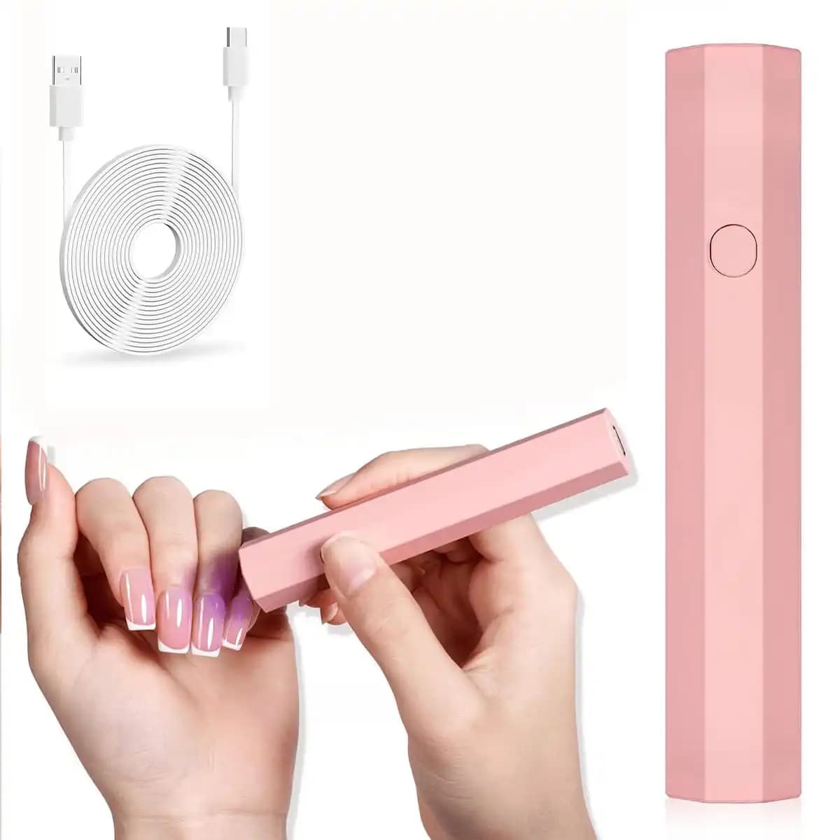 Portable Nail Polish Gel Dryer Machine,Gel Nail Polish Glue Drying Machine,Handheld Nail Lamp,USB Mini Nail Dryer Lamp,180mAh Battery Pack UV LED Nail Light For Curing All Nail Gel Nail Lamp Home Salon Too,Nail Art Creation Tool
