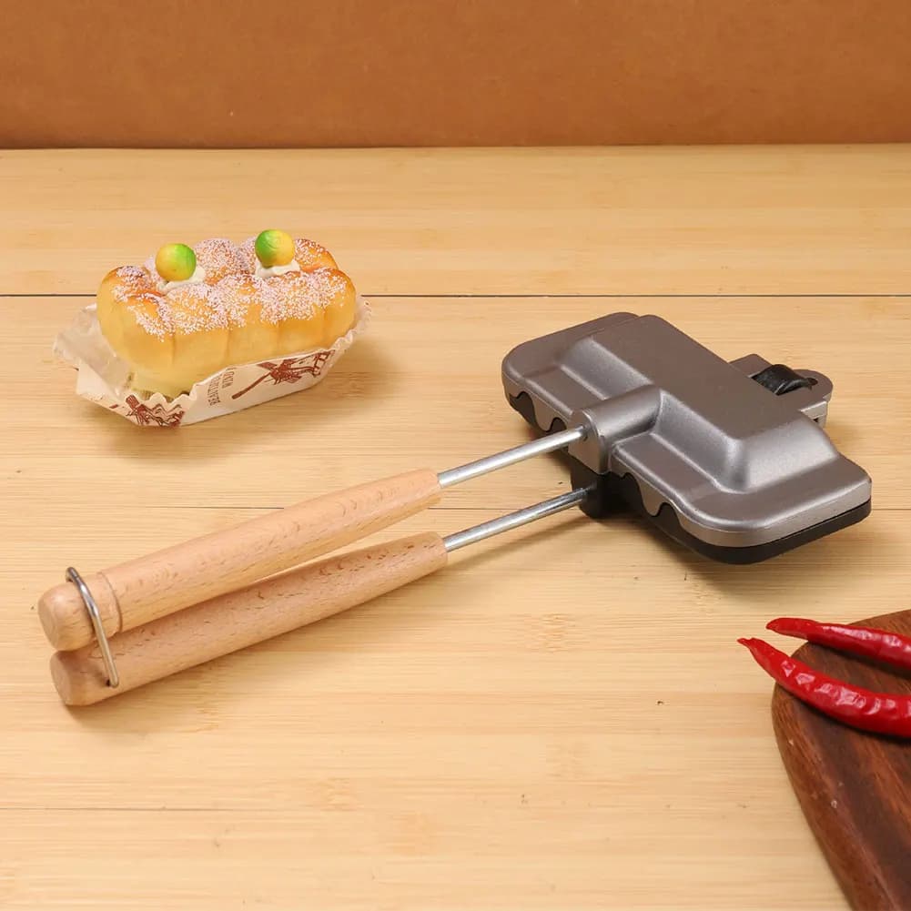 Sandwich Machine Non Stick Aluminum Alloy Hot Dog Toaster Bread Toast Breakfast Machine Waffle Pancake Baking Barbecue Oven