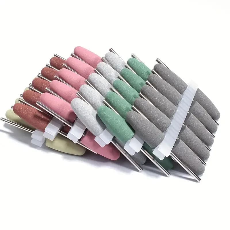 10 punte per utensili per lucidatura rotativa per punte da trapano per unghie in silicone per manicure pedicure accessori per trapano elettrico per la cura delle unghie