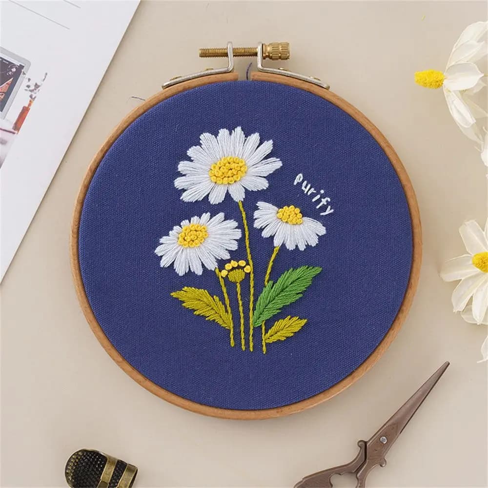 Handmade Sewing accessories Flower Bouquet Series Needle Thread Embroidery Kit Needle Punch Cross Stitch