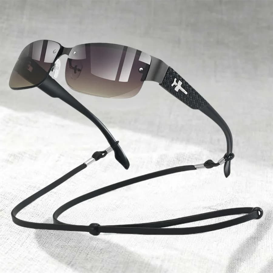 Sunglasses with fashionable unisex vintage foam lenses with chain safety protective glasses for mountaineering and driving